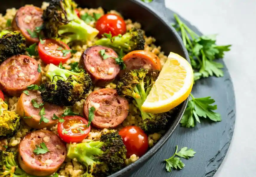 Low-Carb Turkey Sausage Skillet