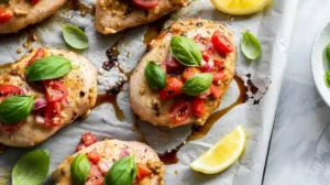 Sheet Pan Bruschetta Chicken