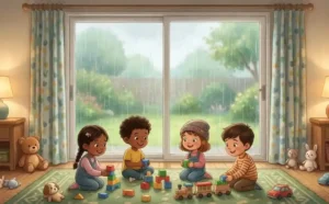 rainy day games,indoor activities,family fun,screen-free,kids games,group games,classic games,creative play,home activities,fun ideas