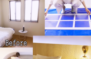 DIY apartment makeover, rental upgrades, reversible decor, creative storage ideas, peel and stick flooring