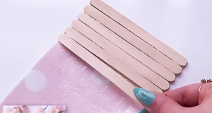 A handmade elegant treasure box made with wooden craft sticks, designed as a DIY jewelry box and small keepsake organizer for gifts, storage, or desk decor.