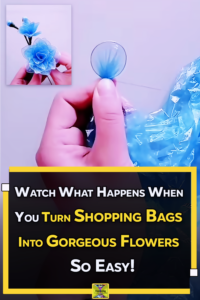 plastic bag crafts, DIY recycled flowers, easy crafts, shopping bag art, how to make plastic flowers