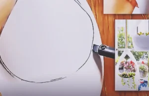 A DIY hanging planter made from a recycled plastic bottle, designed for small-space gardening and mini green decor. The planter is suspended with rope and styled as an easy upcycled garden idea for balconies or indoor corners.