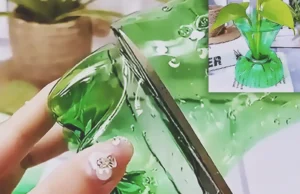 A DIY craft idea showing empty plastic bottles being reused for creative handmade decor and recycled craft projects.