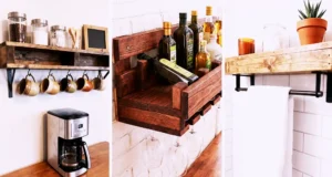 17 creative pallet shelf ideas collage showing rustic reclaimed-wood shelving projects for every room