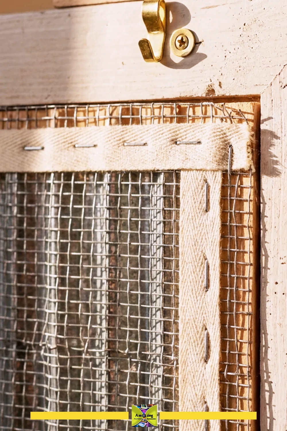 DIY Framed Memo Board Close-Up