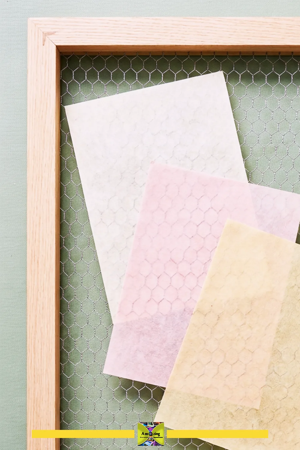 Handmade Paper Drying Screen with Colored Sheets